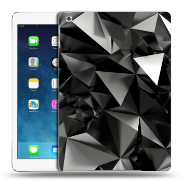 Силиконовый чехол на планшета Ipad (2017) с принтом Черные кристаллы