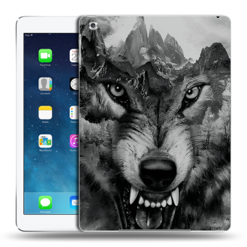 Силиконовый чехол на планшета Ipad (2017) с принтом Волк