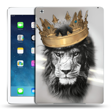 Силиконовый чехол на планшета Ipad (2017) с принтом Лев с короной