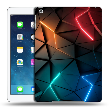 Силиконовый чехол на планшета Ipad (2017) с принтом Абстракция неон