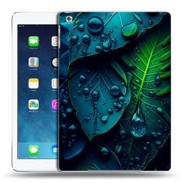 Силиконовый чехол на планшета Ipad (2017) с принтом Листья