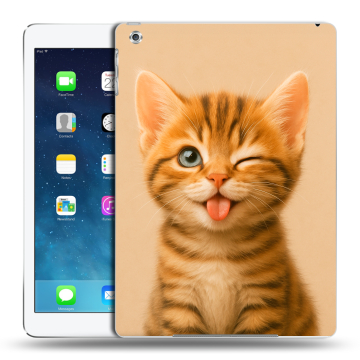 Силиконовый чехол на Ipad (2017) с принтом котенок