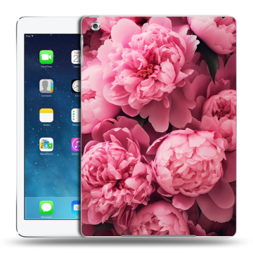 Силиконовый чехол на Ipad (2017) с принтом цветы пионы