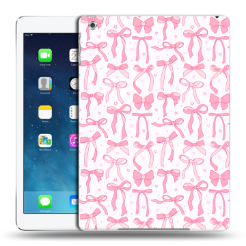 Силиконовый чехол на Ipad (2017) с принтом Розовые бантики