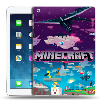 Силиконовый чехол на Ipad (2017) с принтом Майнкрафт Minecraft