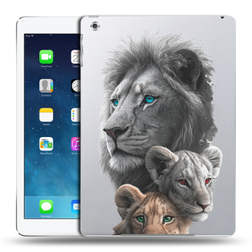 Силиконовый чехол на Ipad (2017) с принтом Львы Силиконовый чехол на Ipad (2017) с принтом Львы