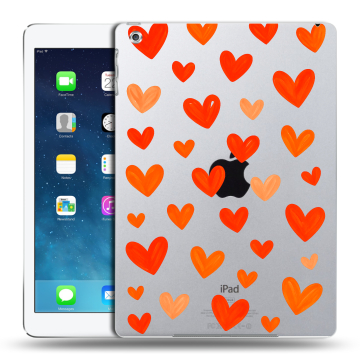 Силиконовый чехол на Ipad (2017) с принтом Сердечки Силиконовый чехол на Ipad (2017) с принтом Сердечки