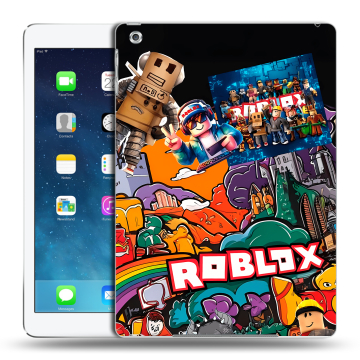 Силиконовый чехол на Ipad (2017) с принтом Roblox Роблокс