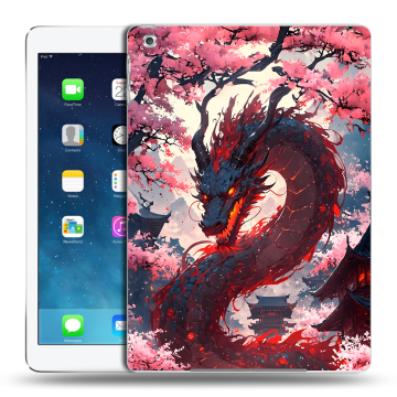 Силиконовый чехол на Ipad (2017) с принтом Дракон Японский Силиконовый чехол на Ipad (2017) с принтом Дракон Японский