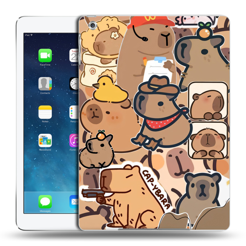 Силиконовый чехол на Ipad (2017) с принтом капибара Силиконовый чехол на Ipad (2017) с принтом капибара