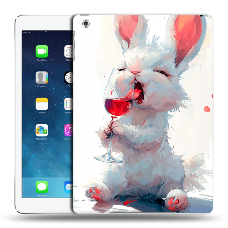 Силиконовый чехол на Ipad (2017) с принтом кролик зайчик Силиконовый чехол на Ipad (2017) с принтом кролик зайчик