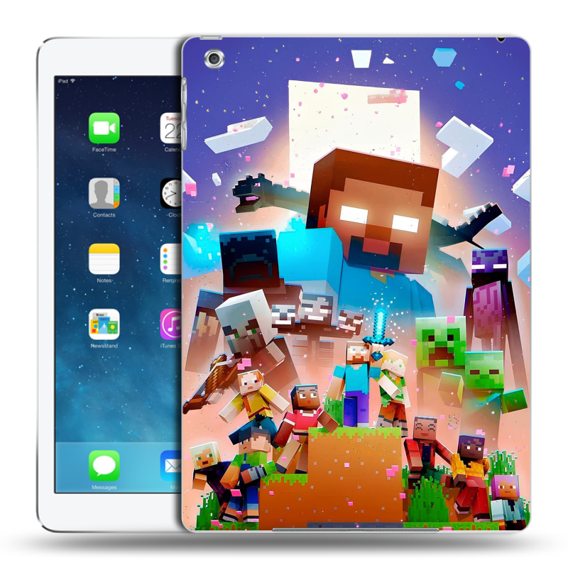 Силиконовый чехол на Ipad (2017) с принтом Майнкрафт Minecraft Силиконовый чехол на Ipad (2017) с принтом Майнкрафт Minecraft