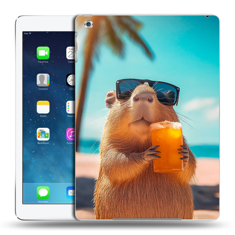 Силиконовый чехол на Ipad (2017) с принтом Капибара Силиконовый чехол на Ipad (2017) с принтом Капибара
