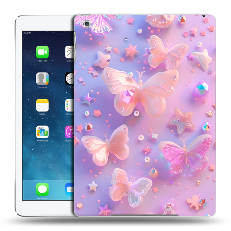 Силиконовый чехол на Ipad (2017) с принтом Бабочки Силиконовый чехол на Ipad (2017) с принтом Бабочки