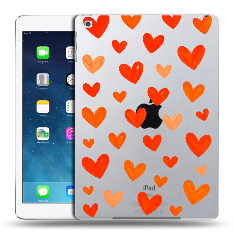Силиконовый чехол на Ipad (2017) с принтом Сердечки Силиконовый чехол на Ipad (2017) с принтом Сердечки