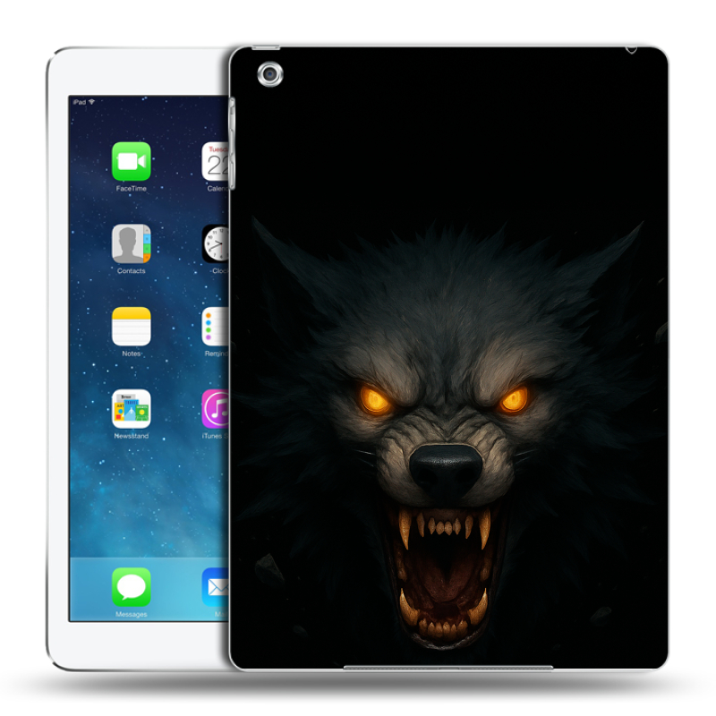 Силиконовый чехол на Ipad (2017) с принтом Волк Силиконовый чехол на Ipad (2017) с принтом Волк