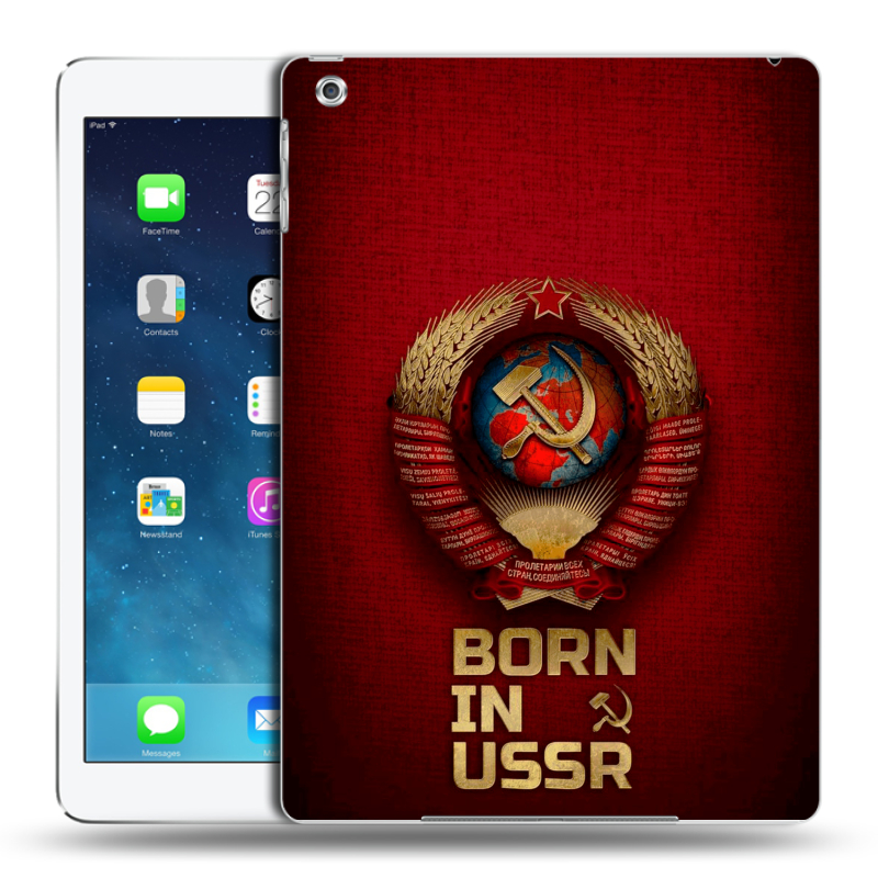 Силиконовый чехол на Ipad (2017) с принтом Флаг Герб СССР Силиконовый чехол на Ipad (2017) с принтом Флаг Герб СССР