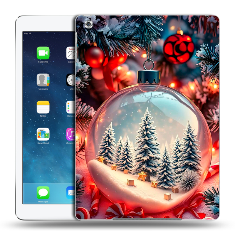 Силиконовый чехол на Ipad (2017) с принтом Новый год Силиконовый чехол на Ipad (2017) с принтом Новый год