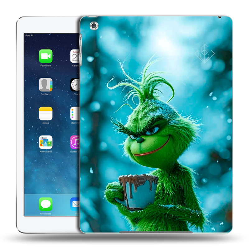 Силиконовый чехол на Ipad (2017) с принтом Новый год гринч Силиконовый чехол на Ipad (2017) с принтом Новый год гринч