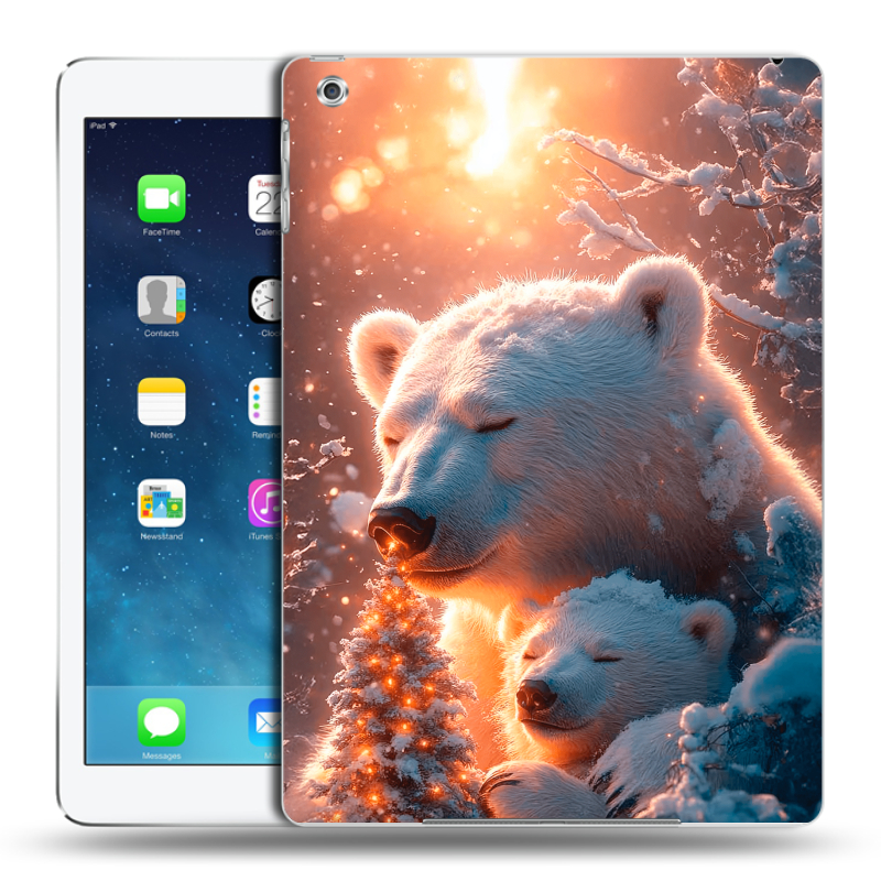 Силиконовый чехол на планшета Ipad (2017) с принтом Новый год Силиконовый чехол на планшета Ipad (2017) с принтом Новый год