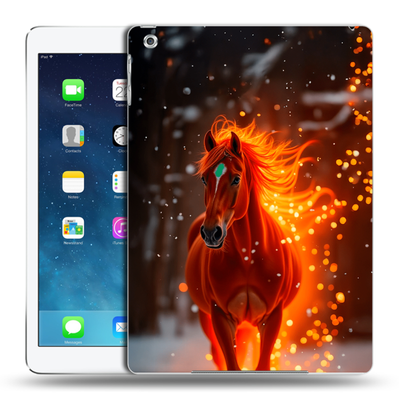 Силиконовый чехол на Ipad (2017) с принтом Новый год Силиконовый чехол на Ipad (2017) с принтом Новый год