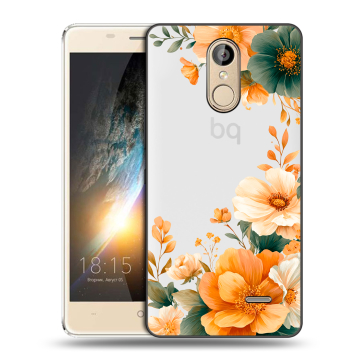 Силиконовый чехол на BQ Bond с принтом Цветы принт
