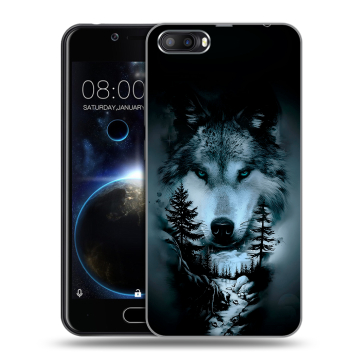 Пластиковый чехол на Doogee Shoot 2 с принтом Лесной волк