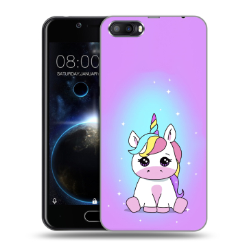 Пластиковый чехол на Doogee Shoot 2 с принтом Единорог