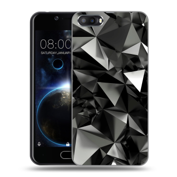 Пластиковый чехол на Doogee Shoot 2 с принтом Черные кристаллы Пластиковый чехол на Doogee Shoot 2 с принтом Черные кристаллы