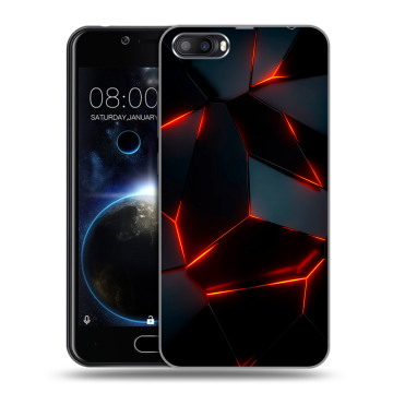 Пластиковый чехол на Doogee Shoot 2 с принтом Яркие абстракции