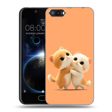 Пластиковый чехол на Doogee Shoot 2 с принтом Милые котики