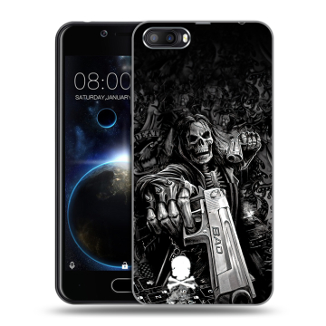 Пластиковый чехол на Doogee Shoot 2 с принтом Скелет