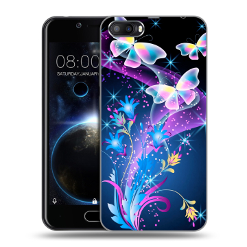 Пластиковый чехол на Doogee Shoot 2 с принтом Бабочки