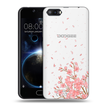 Пластиковый чехол на Doogee Shoot 2 с принтом Ветка сакуры