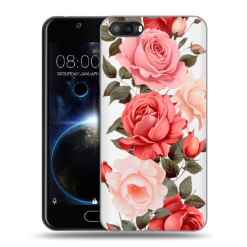Пластиковый чехол на Doogee Shoot 2 с принтом Розы
