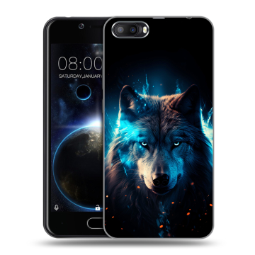 Пластиковый чехол на Doogee Shoot 2 с принтом Волк ночной