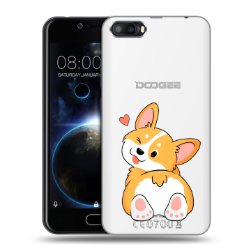 Пластиковый чехол на Doogee Shoot 2 с принтом Корги
