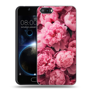 Пластиковый чехол на Doogee Shoot 2 с принтом цветы пионы