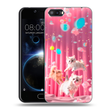 Пластиковый чехол на Doogee Shoot 2 с принтом милые котики Пластиковый чехол на Doogee Shoot 2 с принтом милые котики