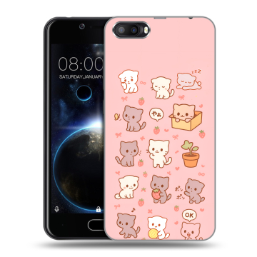 Пластиковый чехол на Doogee Shoot 2 с принтом Hello Kitty Хелоу Кити