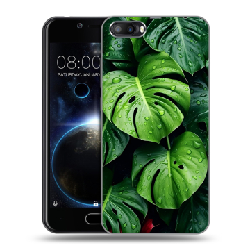 Пластиковый чехол на Doogee Shoot 2 с принтом Листья