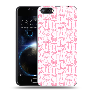 Пластиковый чехол на Doogee Shoot 2 с принтом Розовые бантики