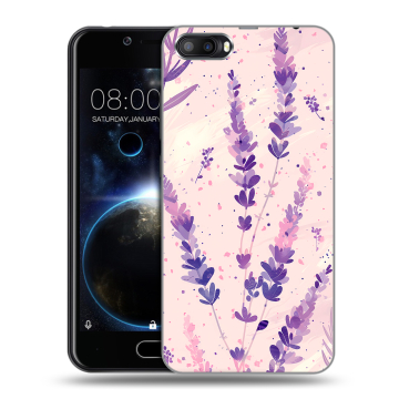 Пластиковый чехол на Doogee Shoot 2 с принтом цветы лаванда
