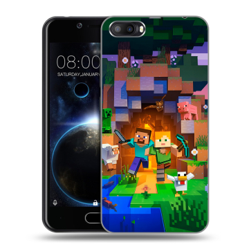 Пластиковый чехол на Doogee Shoot 2 с принтом Майнкрафт Minecraft Пластиковый чехол на Doogee Shoot 2 с принтом Майнкрафт Minecraft