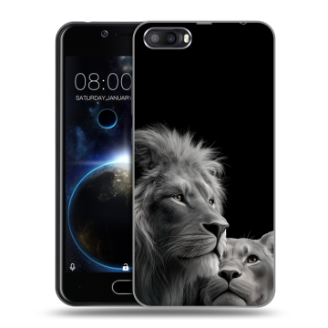 Пластиковый чехол на Doogee Shoot 2 с принтом Лев кошки Пластиковый чехол на Doogee Shoot 2 с принтом Лев кошки