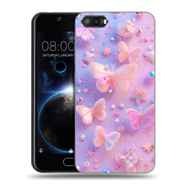 Пластиковый чехол на Doogee Shoot 2 с принтом Бабочки
