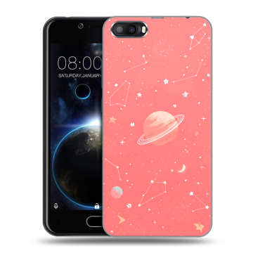Пластиковый чехол на Doogee Shoot 2 с принтом Розовый космос Пластиковый чехол на Doogee Shoot 2 с принтом Розовый космос