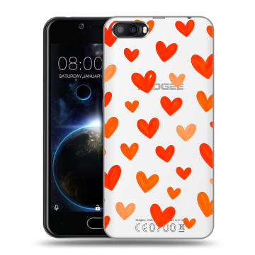 Пластиковый чехол на Doogee Shoot 2 с принтом Сердечки Пластиковый чехол на Doogee Shoot 2 с принтом Сердечки