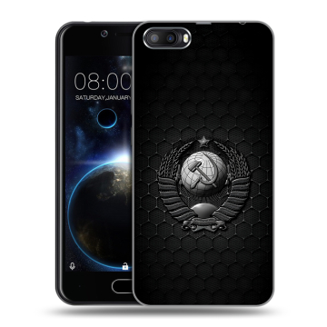Пластиковый чехол на Doogee Shoot 2 с принтом Герб Флаг СССР