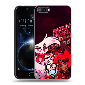 Пластиковый чехол на Doogee Shoot 2 с принтом Hazbin Hotel Отель Хазбин